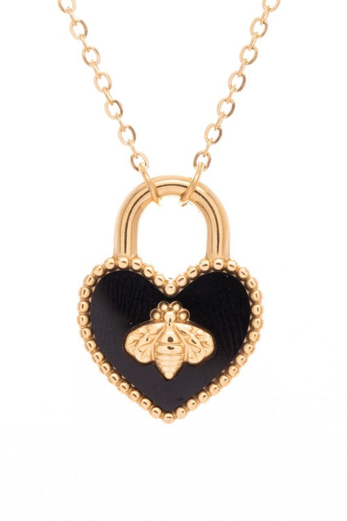 Locket Queen Bee Pendant Necklace