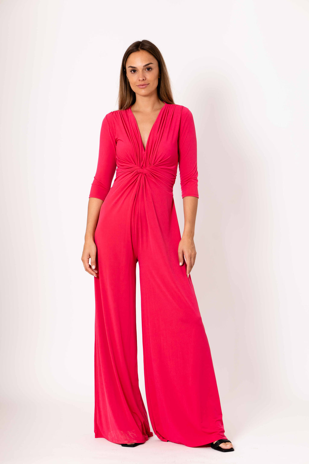"Elegant Draped Palazzo Jumpsuit for Her"